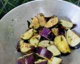 A picture of step 1 of Brinjal Curd Raita(no onion garlic).