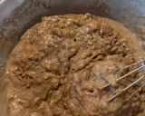 A picture of step 3 of Choco lava cake in appe pan.