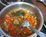A picture of step 7 of Punjabi dinner thali.
