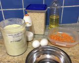 Foto del paso 1 de la receta: Panqueques de harina de arveja con zanahoria y avena