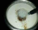 A picture of step 1 of Morianga powder raita.