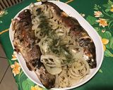 Une image de l'étape 9 de Truites saumonées aux oignons doux d Italie et aromates de la mer.