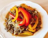甜椒炒牛肉的食譜步驟6照片