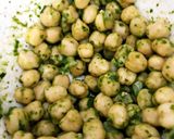 A picture of step 3 of Rainbow Chana Chaat.