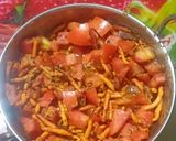 A picture of step 4 of Kathiyawadi Sev Tomato Subji.