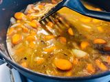 Curried sausages