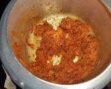 A picture of step 3 of Tomato Rice / Thakkali Sadam.