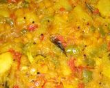 A picture of step 1 of Potato capsicum.