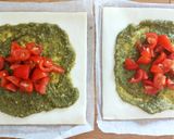 Une image de l'étape 2 de Feuilletés pesto tomate mozzarella.