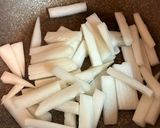 麵醬白蘿蔔魚片的食譜步驟1照片