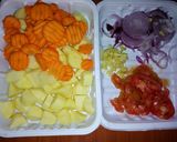 A picture of step 1 of Potato rice.