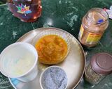 A picture of step 1 of Mango Chia Seed Lassi.