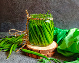 A picture of step 4 of Pickled Cluster Beans.