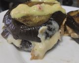 Foto del paso 8 de la receta: Sandwich de berenjena, pollo bbq y queso🧀🌯🥙🍆