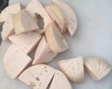 Hình bước làm 2 của món Trứng cút,chả kho cà ri xả ớt (chay) 😋😋