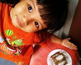 Foto langkah ke 10 dari resep Dadar Gulung Coklat Isi Pisang.