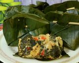 Foto langkah ke 12 dari resep Pepes Pedas Daun Singkong #Dandelion.