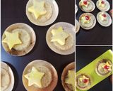 A picture of step 4 of Coconut barfi with china grass.