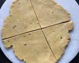 A picture of step 2 of Daal ki triangular puri.