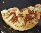 A picture of step 3 of My Chorizo & goats cheese with garlic and herbs Omelette.