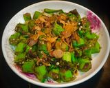 Hình bước làm 6 của món Đậu bắp sốt gừng