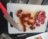 A picture of step 1 of Lentils with Asturian Compango.