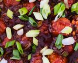 A picture of step 14 of Cabbage Manchurian.