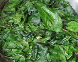 Foto langkah ke 1 dari resep Tumis daun pepaya + daun singkong teri medan.