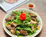 Hình bước làm 6 của món Tim Cật Xào Đọt Bí