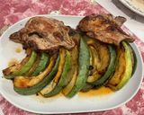 Une image de l'étape 9 de Côtes de porc aux demies lunes de courgette ronde marinées grillées.