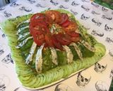 Une image de l'étape 9 de Salade de concombre, tomates, anchois,thon et scarole.