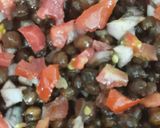 A picture of step 3 of Chana Chaat.