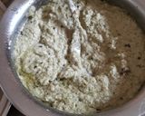 A picture of step 3 of Idli with coconut chutney.