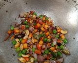 A picture of step 2 of Coconut Milk Pulao.