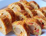 Foto langkah ke 6 dari resep Resep Sostel (sosis telur) anti gagal tanpa Cetakan.