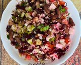 A picture of step 1 of Red beans paneer salad.