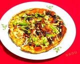 A picture of step 10 of Mediterranean Egg Pizza.