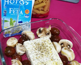 Foto del paso 2 de la receta: Tortiglioni al horno con queso feta, cherrys y champiñones