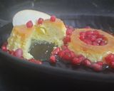A picture of step 5 of Eggless steam caramel custard.
