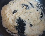A picture of step 1 of Tricolour Semolina Burfi.