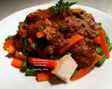 Foto langkah ke 5 dari resep 85. Rebusan Sayuran dan Tahu Siram Saus Kacang.
