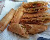 A picture of step 6 of Chinese Roll / spring rolls.