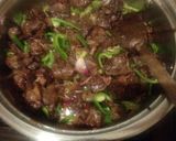 A picture of step 6 of Liver dry fry.
