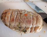 A picture of step 2 of Veal roast with saffron mash.