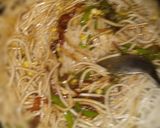 A picture of step 3 of Vegeies and corn Hakka Noodles.