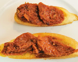 Foto del paso 5 de la receta: Pincho de Bacalao con Tomate seco, Cebolla caramelizada y salsa Teriyaki
