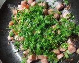 A picture of step 6 of French omelette.