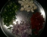 A picture of step 1 of Sprout moong with capsicum.