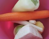 Krumplileves sonkával recept fázis 1 fotója