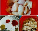 A picture of step 1 of Chilli chicken.
